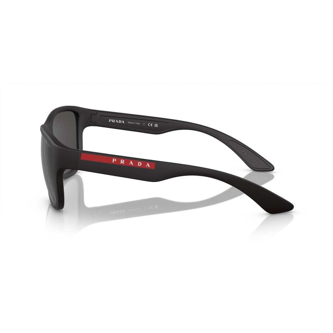 Prada Linea Rossa 0Ps 01Us Rectangular Matte Black Nylon Sunglasses