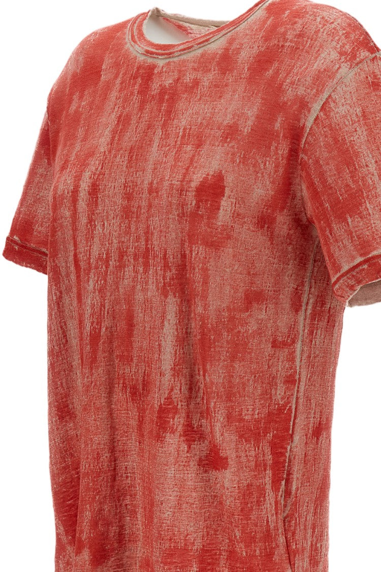 Comme Des Garçons Multicolor Faded Effect Ramie T-Shirt
