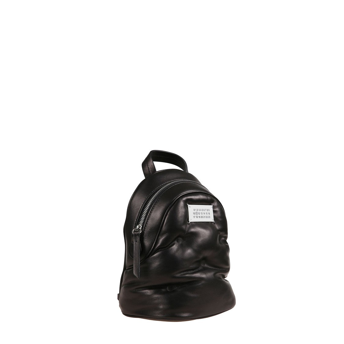 Maison Margiela Compact Leather Backpack With Chain Strap