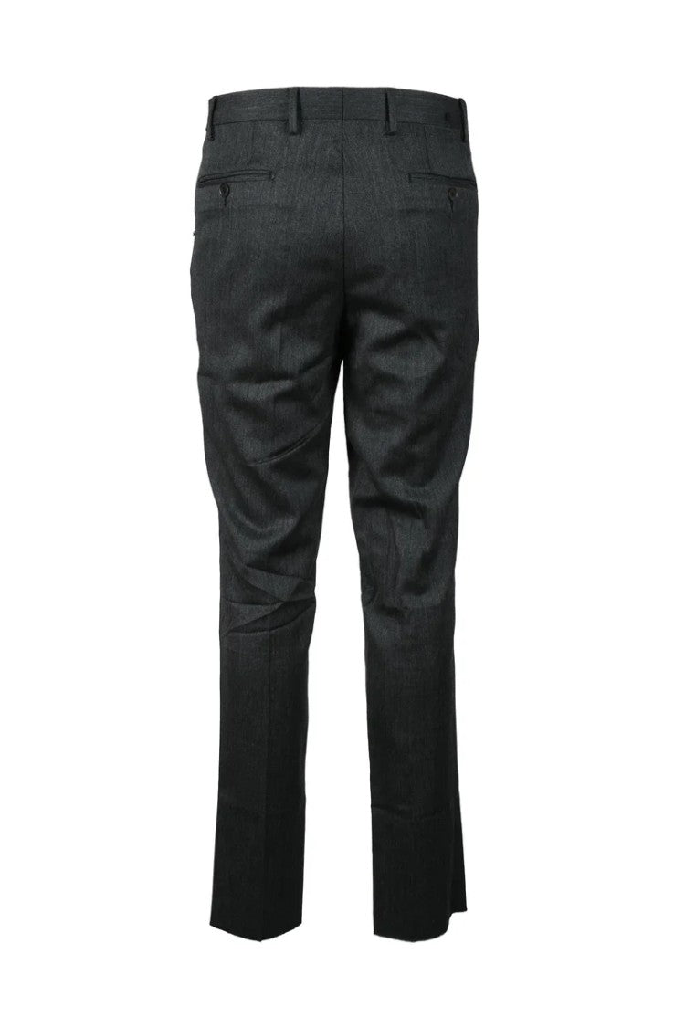 Lebole Tailored Virgin Wool Trousers With Straight Leg Cut