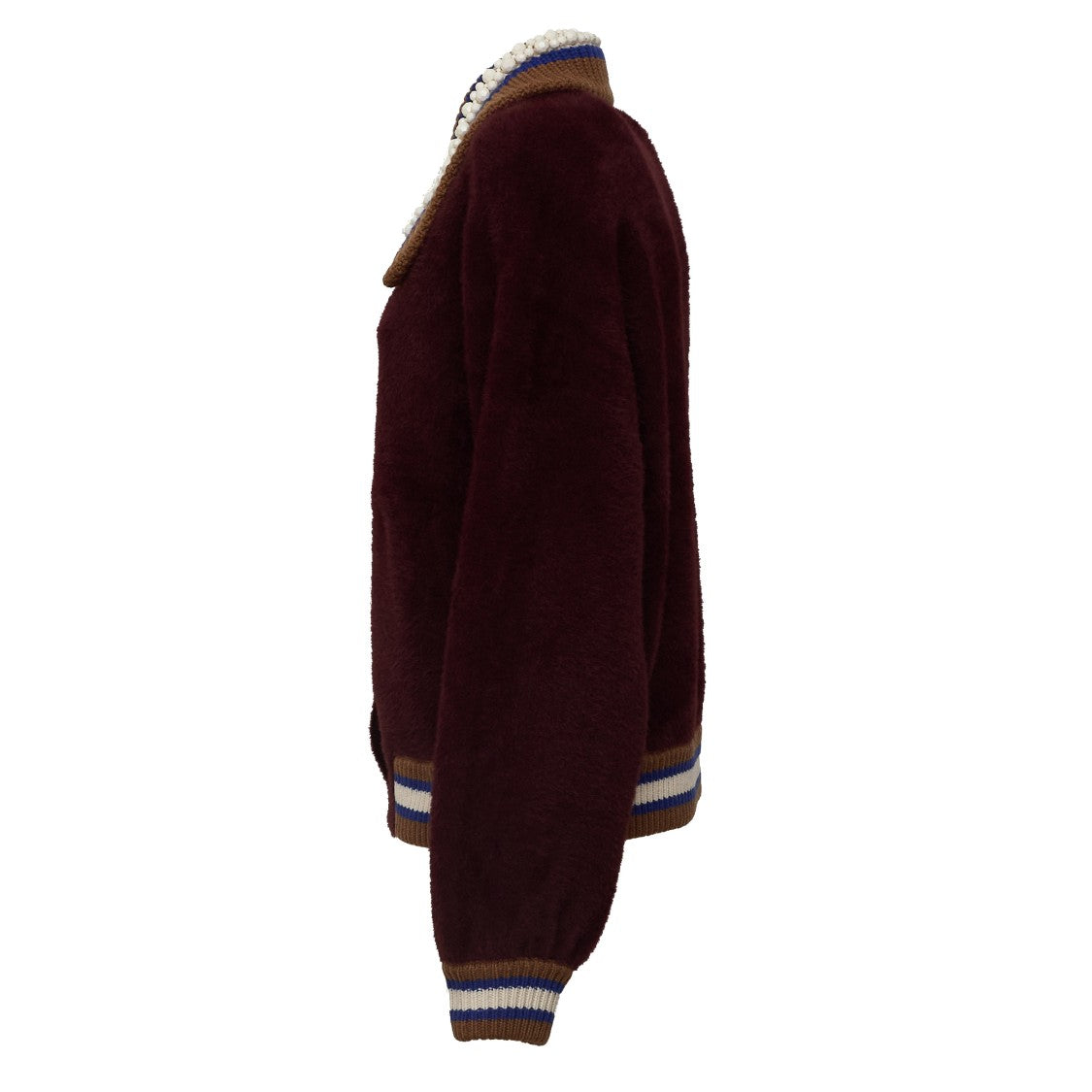 Essentiel Antwerp Kamore Beaded Collar Ribbed Cardigan