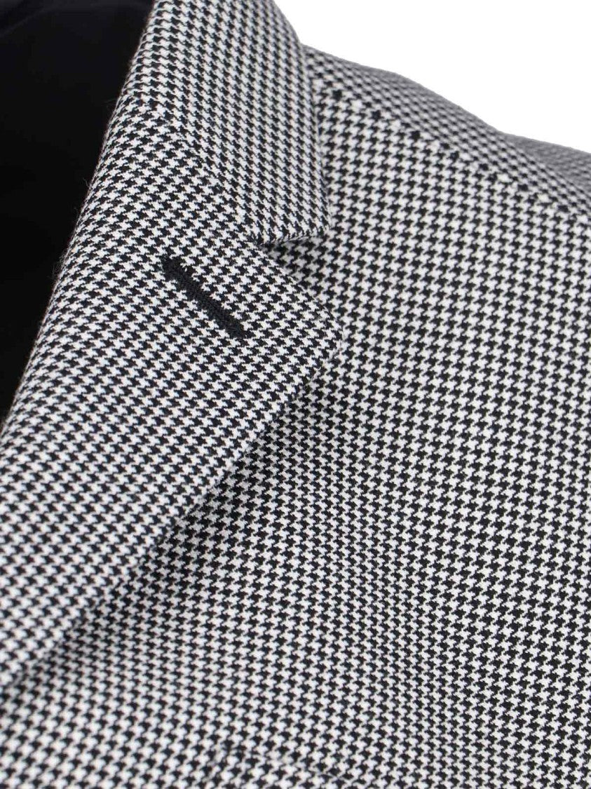 Comme Des Garçons Asymmetric Blazer – Black/White Houndstooth