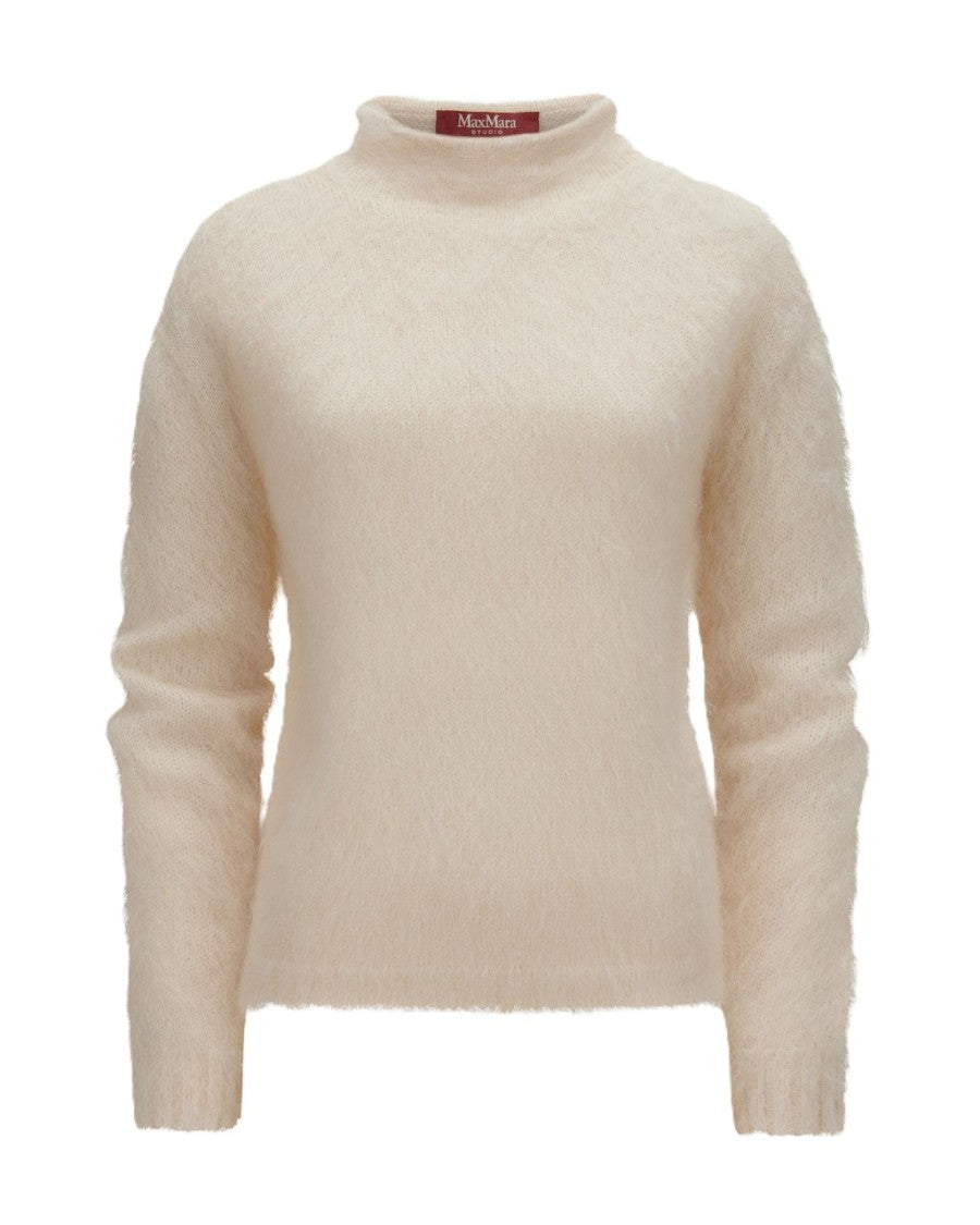 Max Mara High-Neck Sweater With Ribbed Cuffs