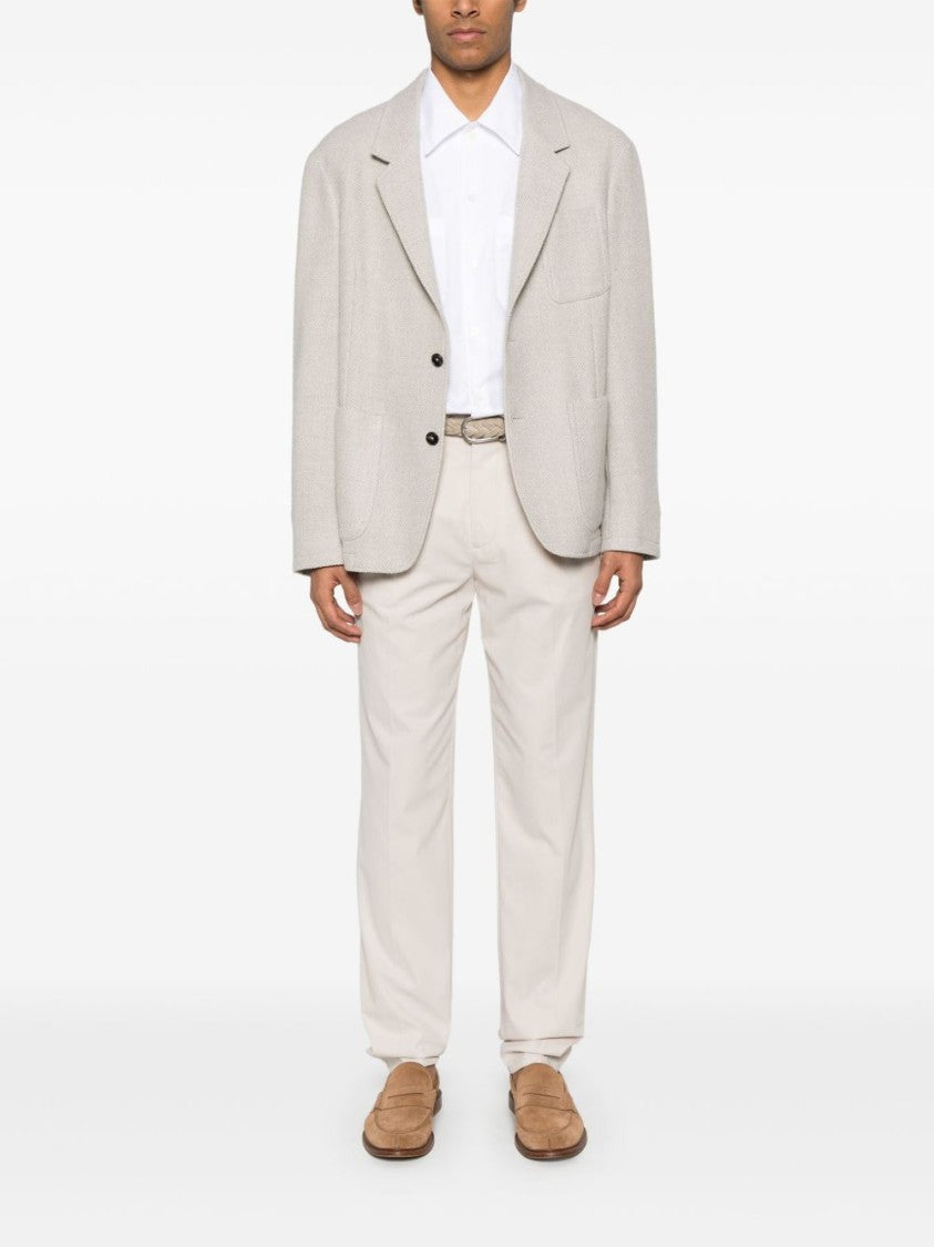 Brunello Cucinelli Pleated Sand Beige Trousers