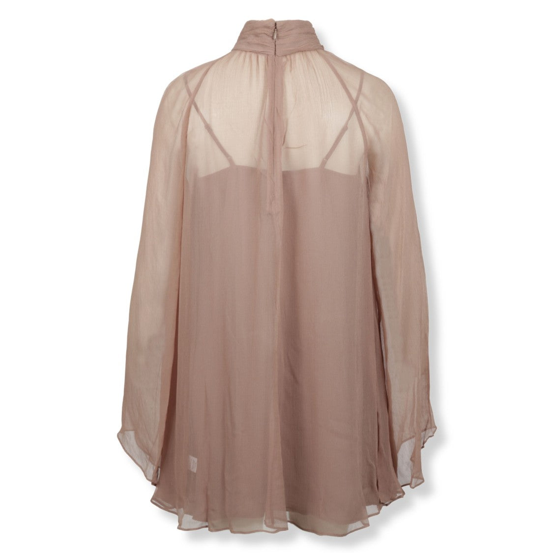 Staud Esther Mini Dress With Semi-Transparent Overlay