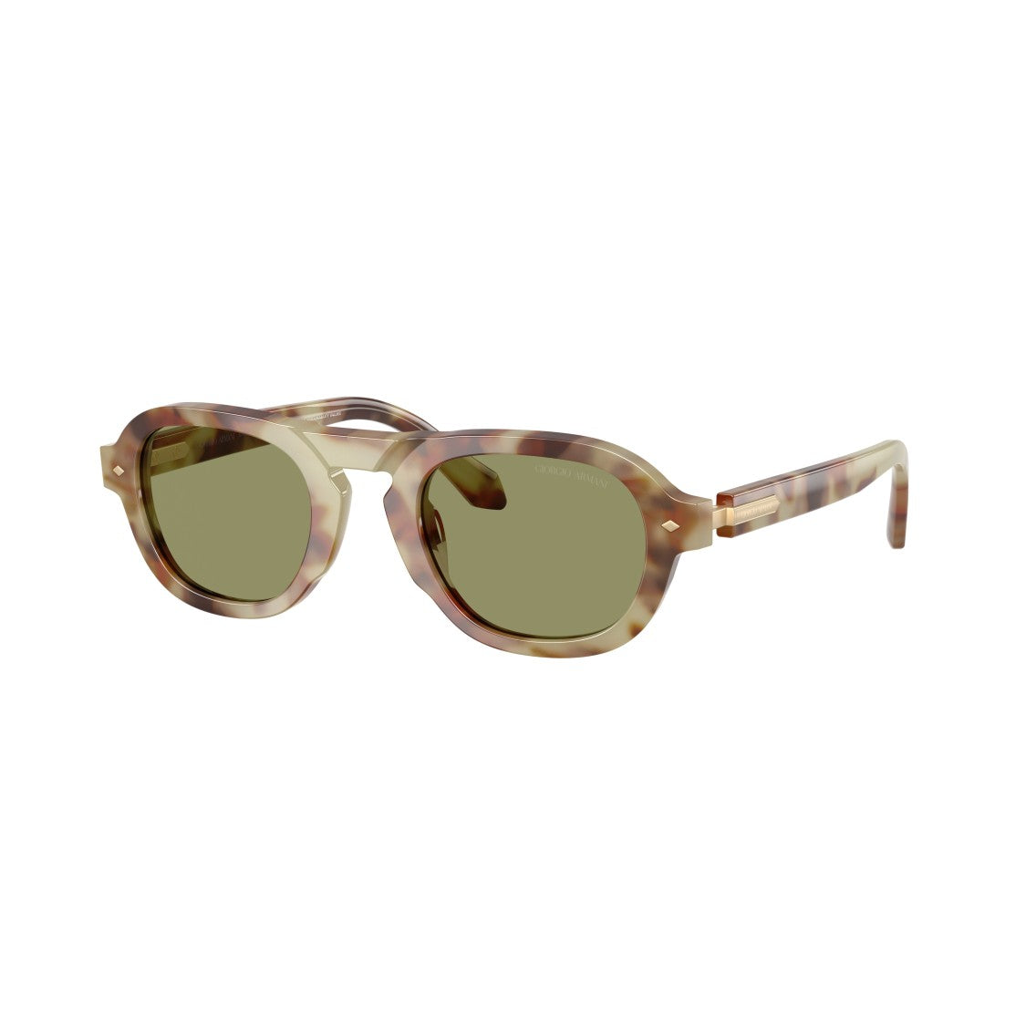 Giorgio Armani 0Ar8244 Geometric Tortoiseshell Sunglasses With Rectangular Lenses