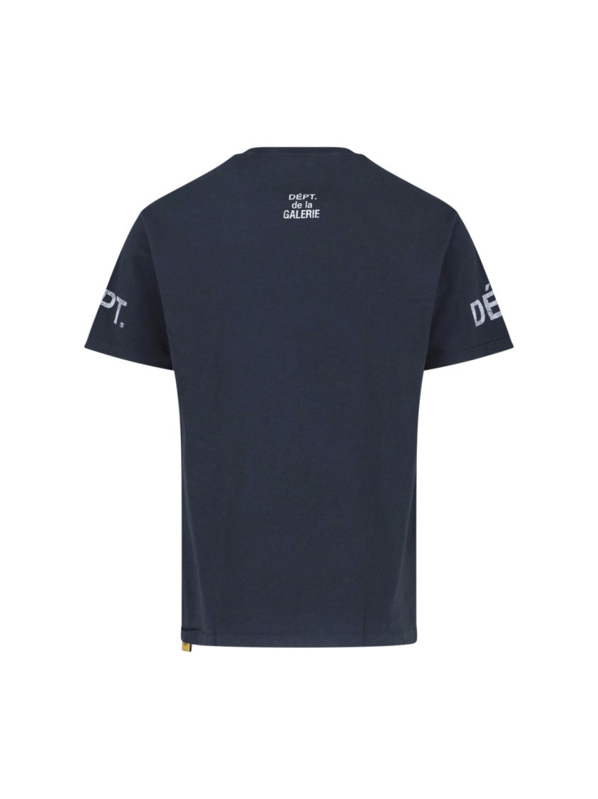 Gallery Dept. Black Contrasting Logo Sleeve T-Shirt