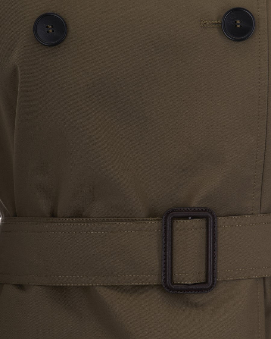 Max Mara Midi Trench Coat In Water-Resistant Gabardine With Reversible Design
