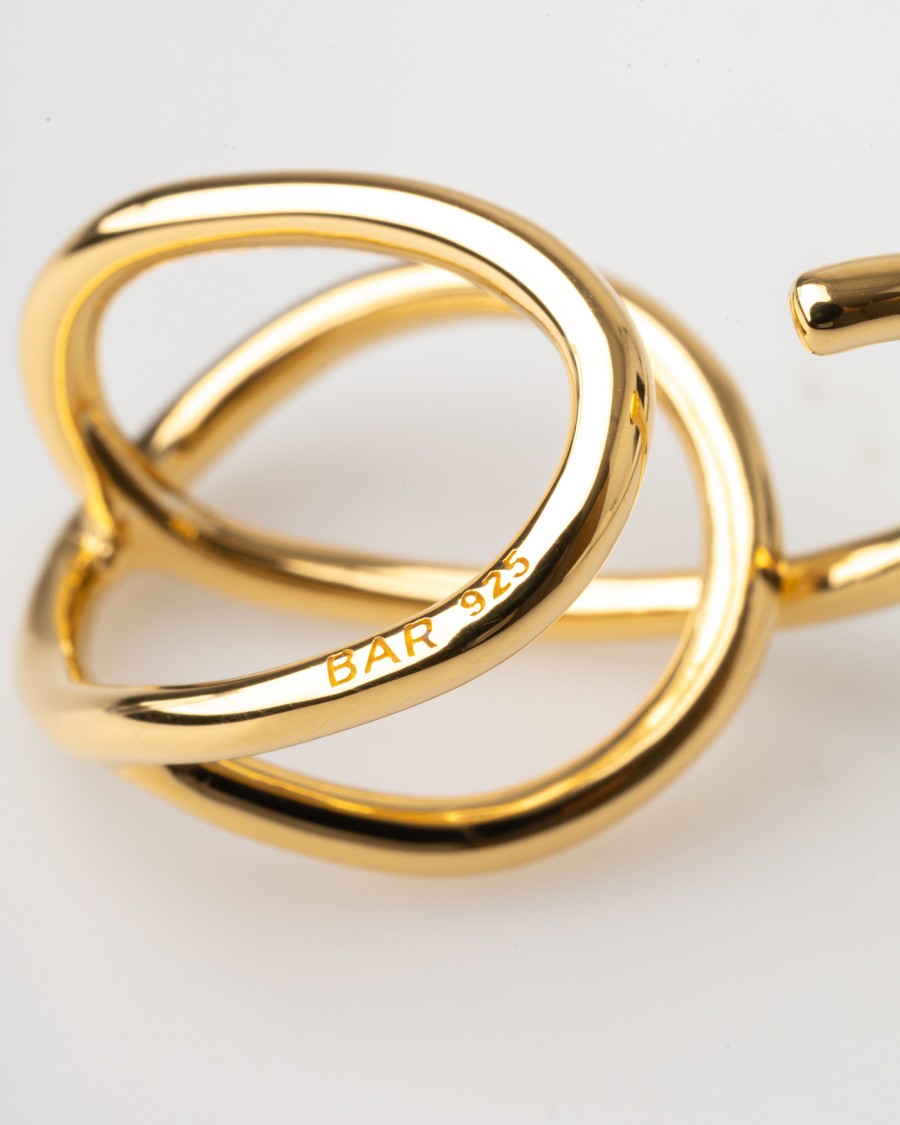 Bar Jewellery Oscillate Ear Cuff – Gold-Plated Silver