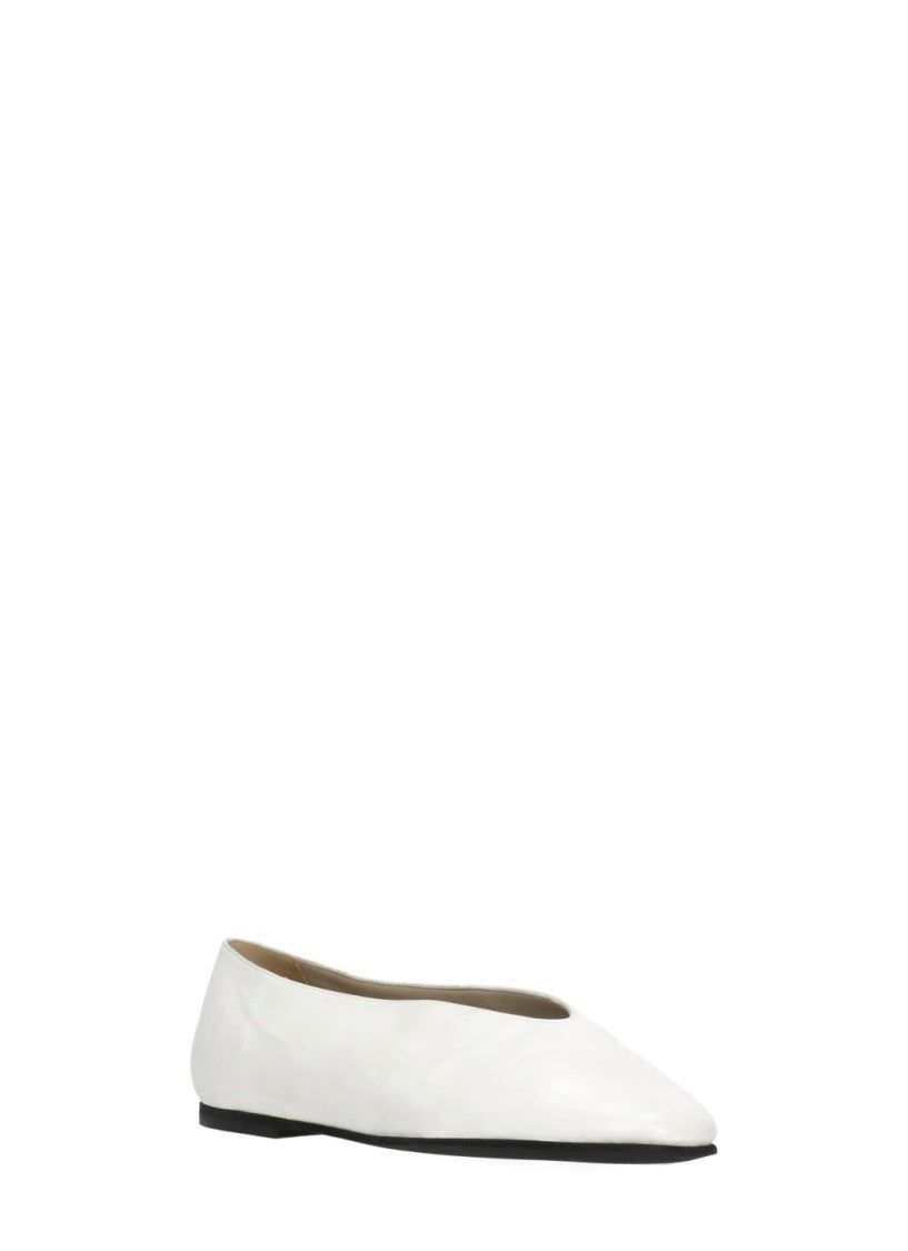Poeve Ivory Porto Leather Flats