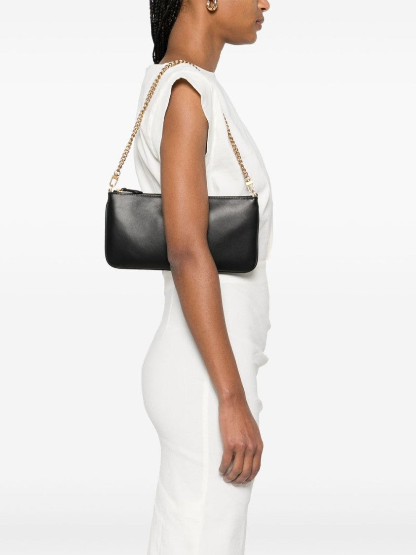 Pinko Rectangular Calfskin Leather Shoulder Bag