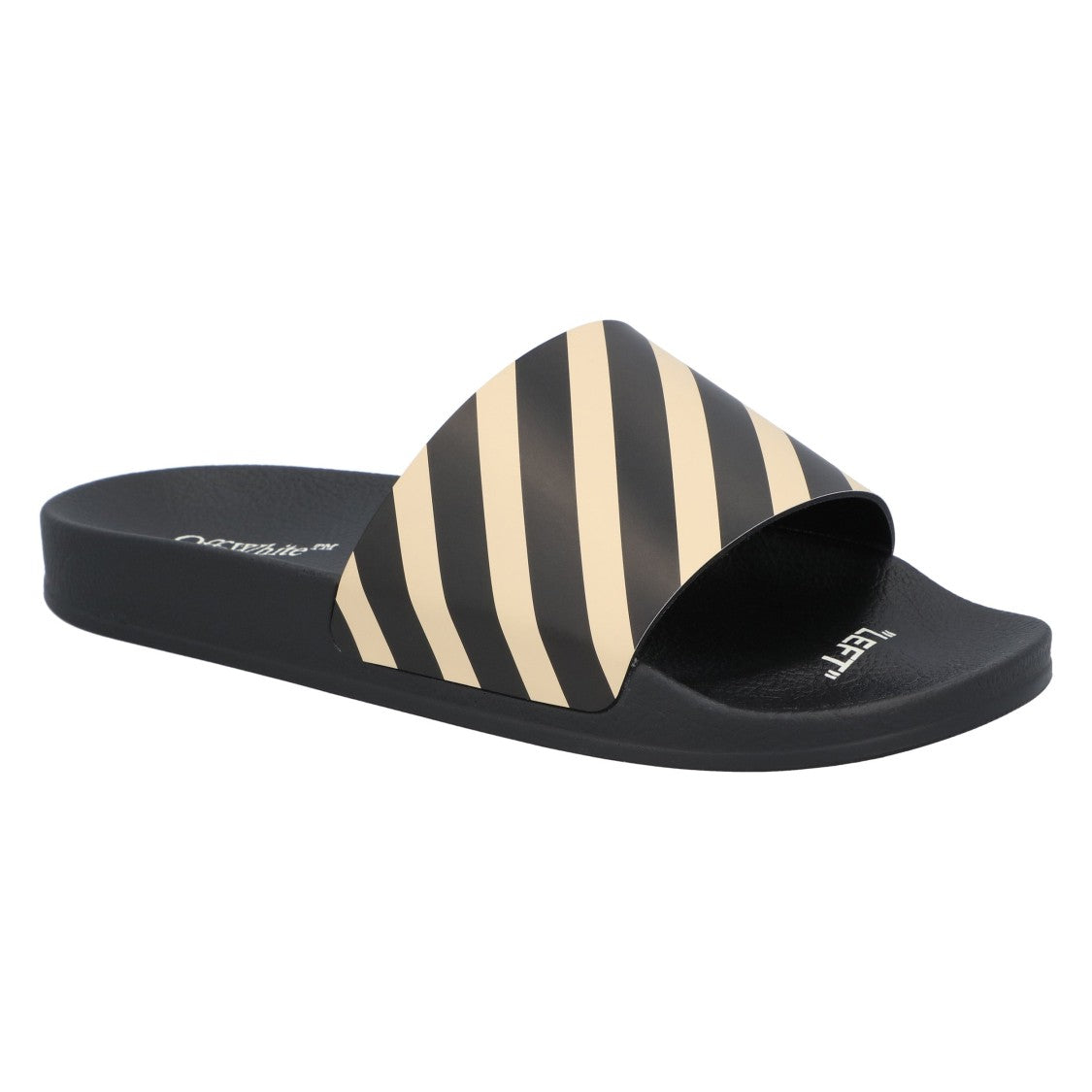 Off-White Sliders 'Diagonal Stripe - Black Beige'
