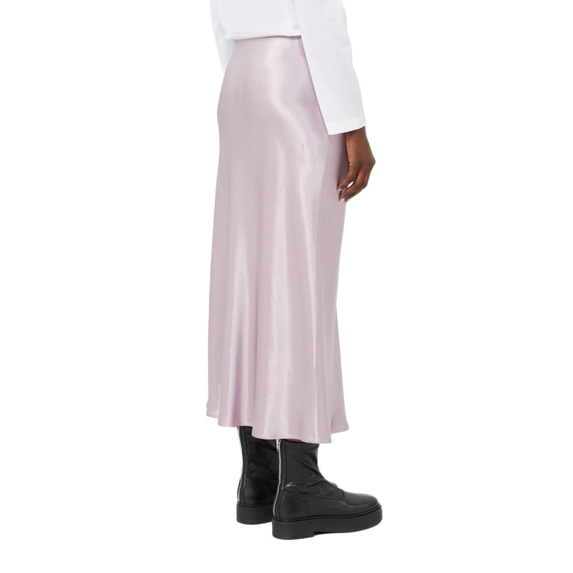 Max Mara Satin Midi Skirt With Flared Hem
