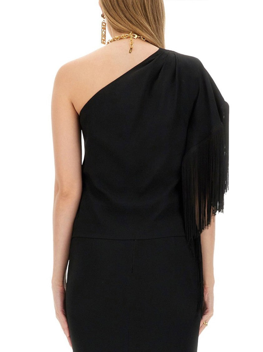 Moschino One-Piece Top With Fringed Shoulder Detail