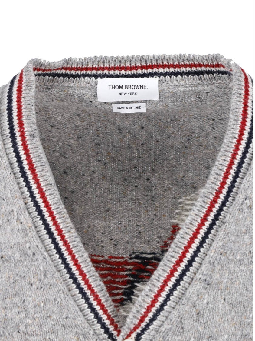 Thom Browne Grey Hector Wool-Blend Cardigan