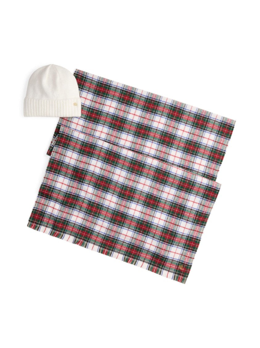 Polo Ralph Lauren Logo Knit Beanie And Scarf Set