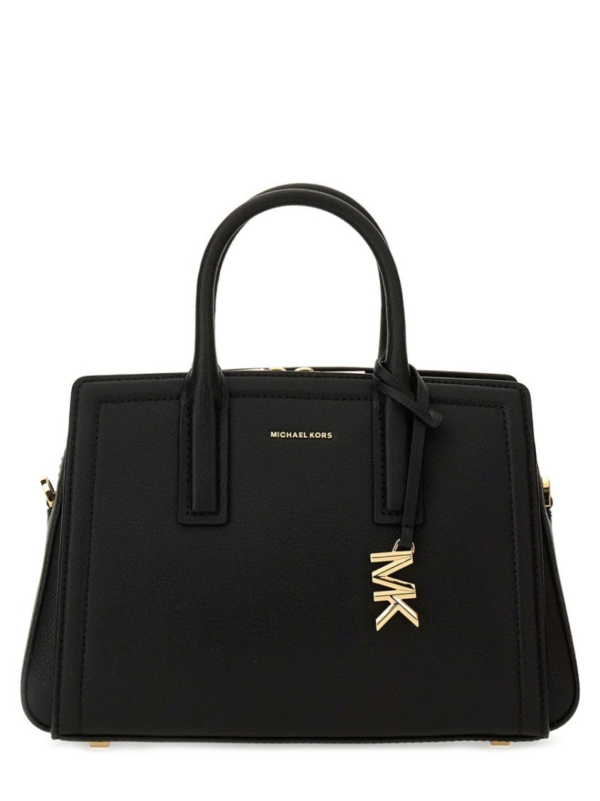 Michael Michael Kors Structured Small Handbag With Detachable Strap And Metallic Charm