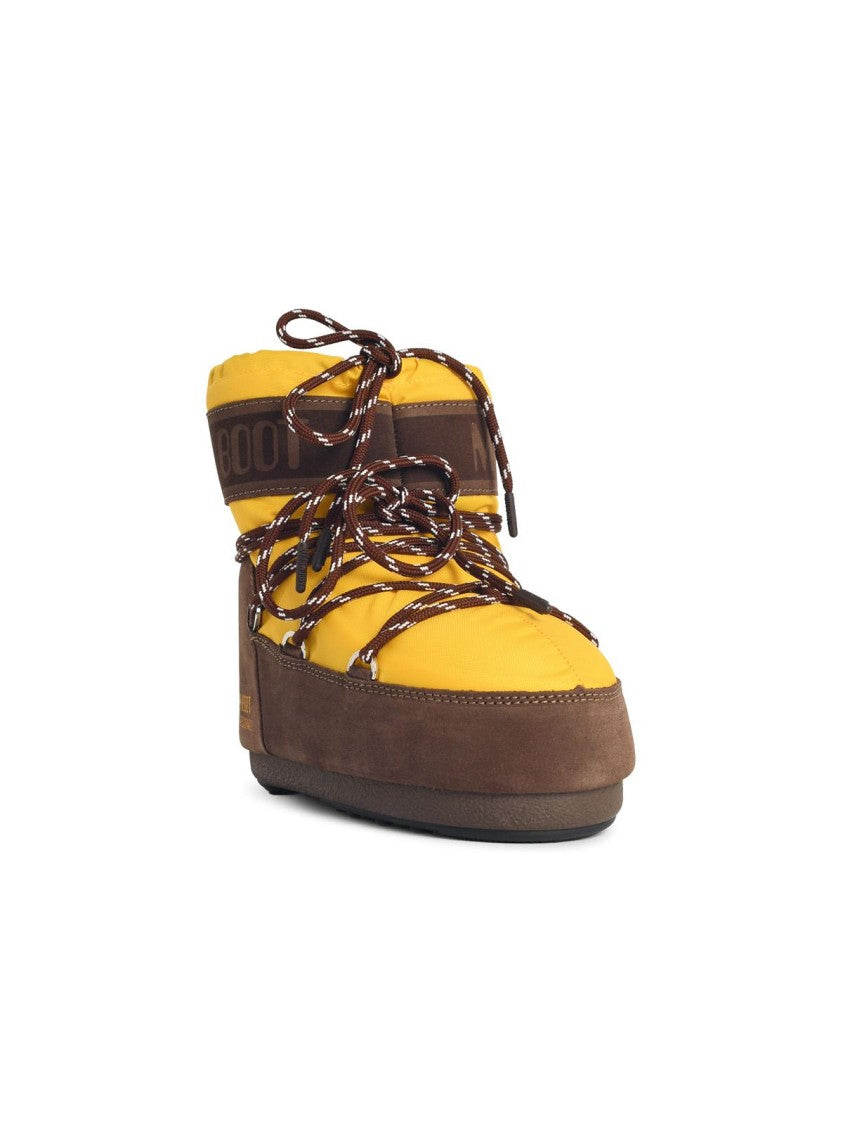 Moon Boot 'Icon Low' Yellow Polyamide Boots