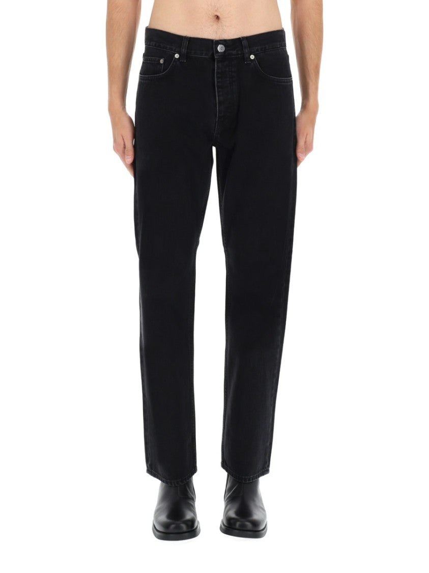Sunflower Wide-Leg Black Denim Jeans With High Waist