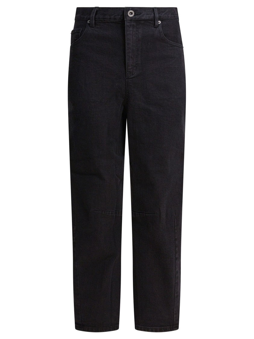 Self-Portrait Barrel Leg Jeans With High Waist