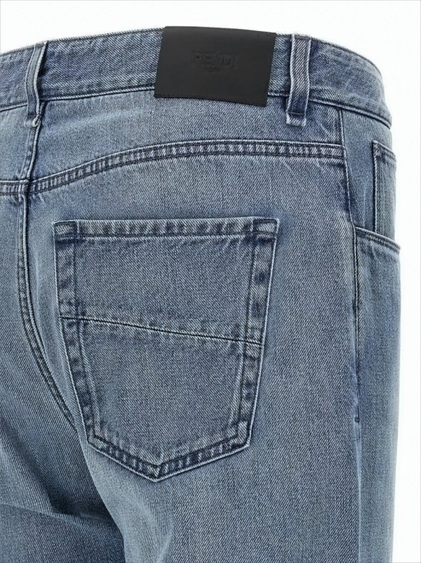 Fendi Classic Mid-Blue Straight-Leg Denim Pants