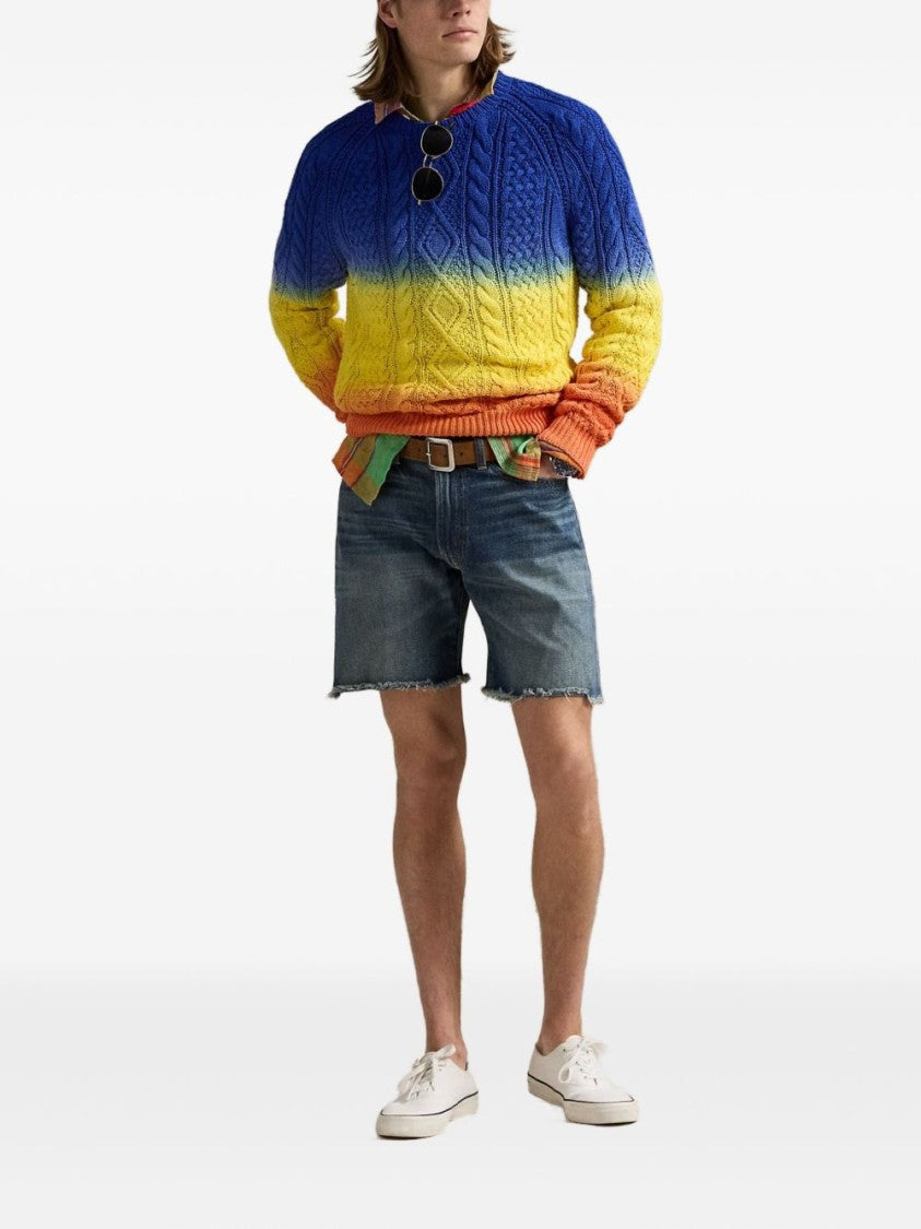 Polo Ralph Lauren Long-Sleeved Gradient Knit Pullover With Logo