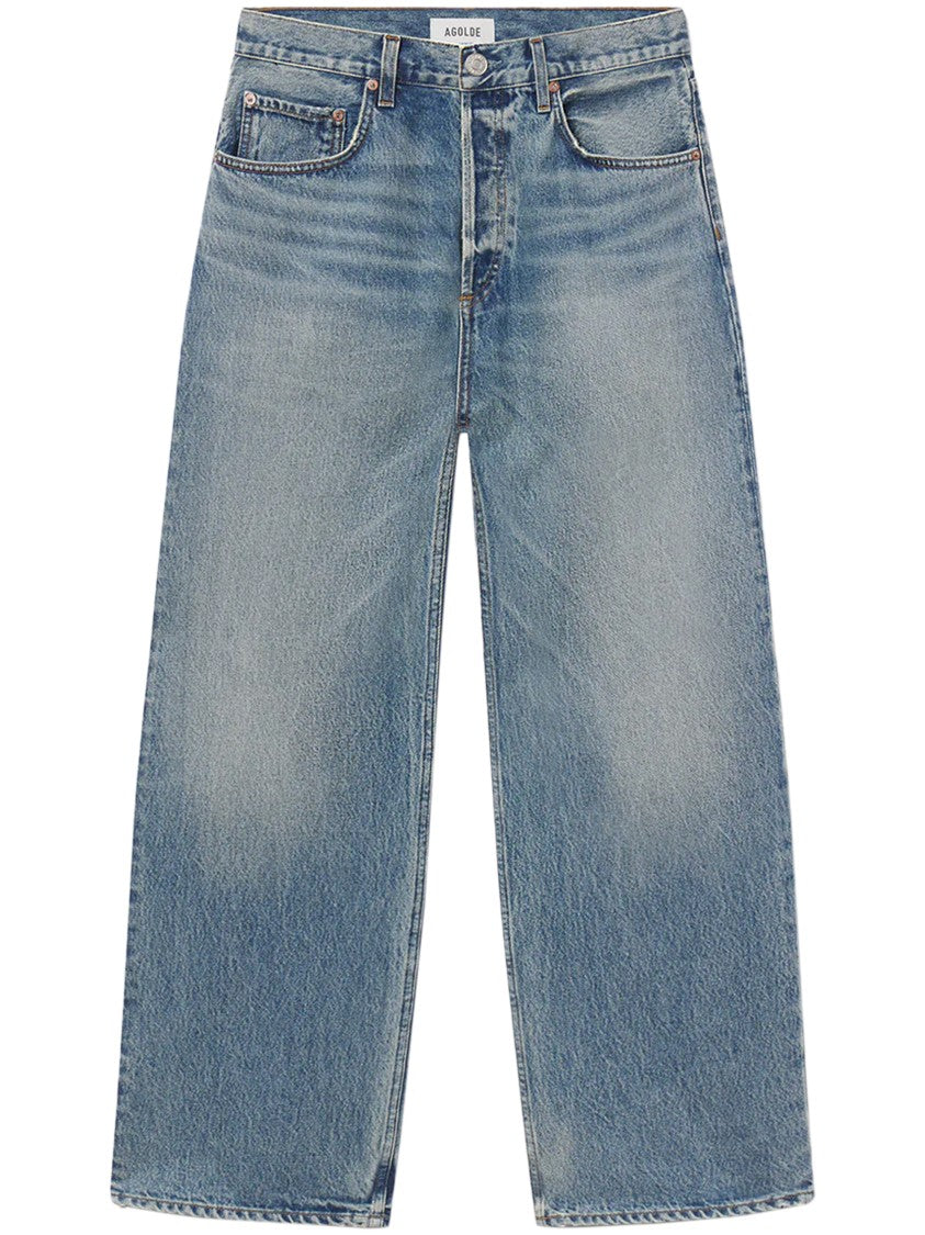 Agolde Relaxed Straight-Leg Magnus Jeans In Light Blue Wash