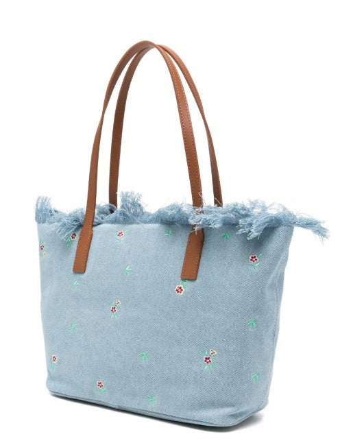 Mc2 Saint Barth City Bag Mid Fringe Floral Shopper