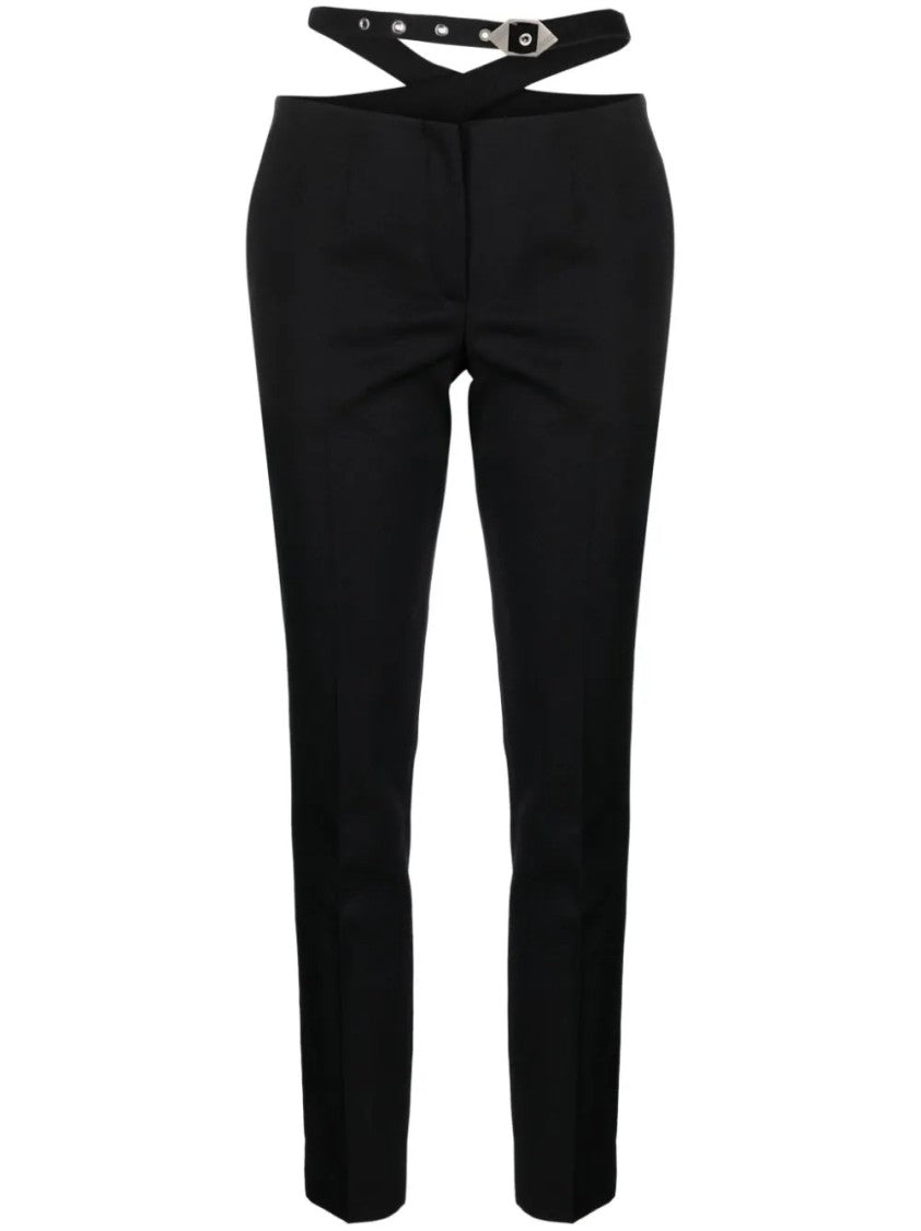 The Attico Tailored High-Waisted Trousers With Cross-Back Design