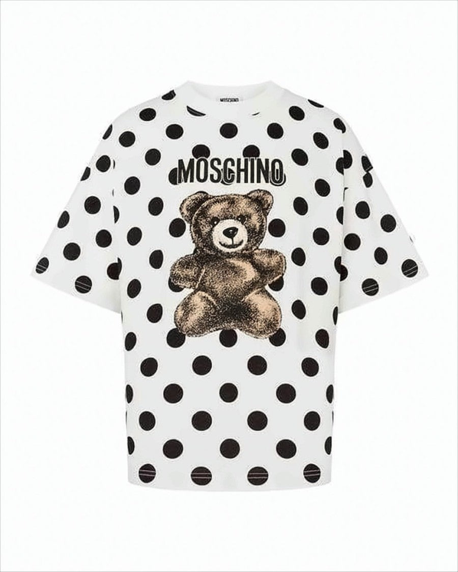 Moschino Boxy-Fit White Cotton T-Shirt