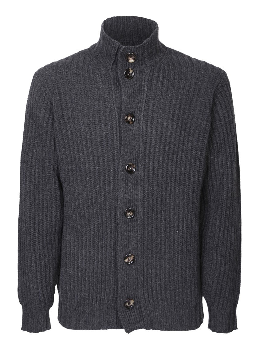 Dell'oglio High Neck Cashmere Cardigan