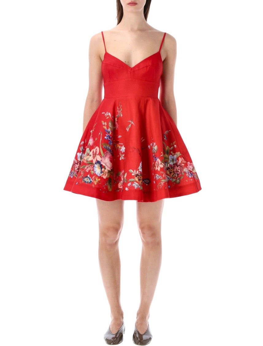 Zimmermann Patience Red Floral Mini Dress