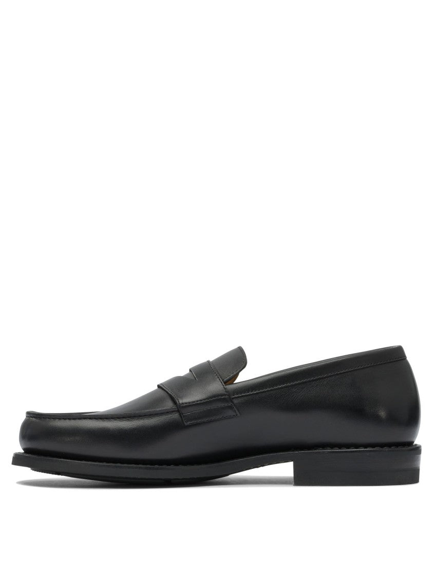 Paraboot Penny Strap Black Leather Loafers