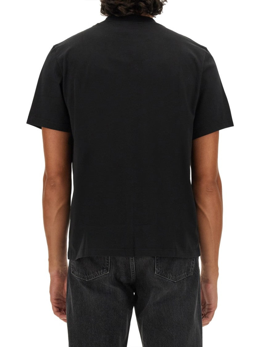 Courrèges Black T-Shirt With Logo Detail