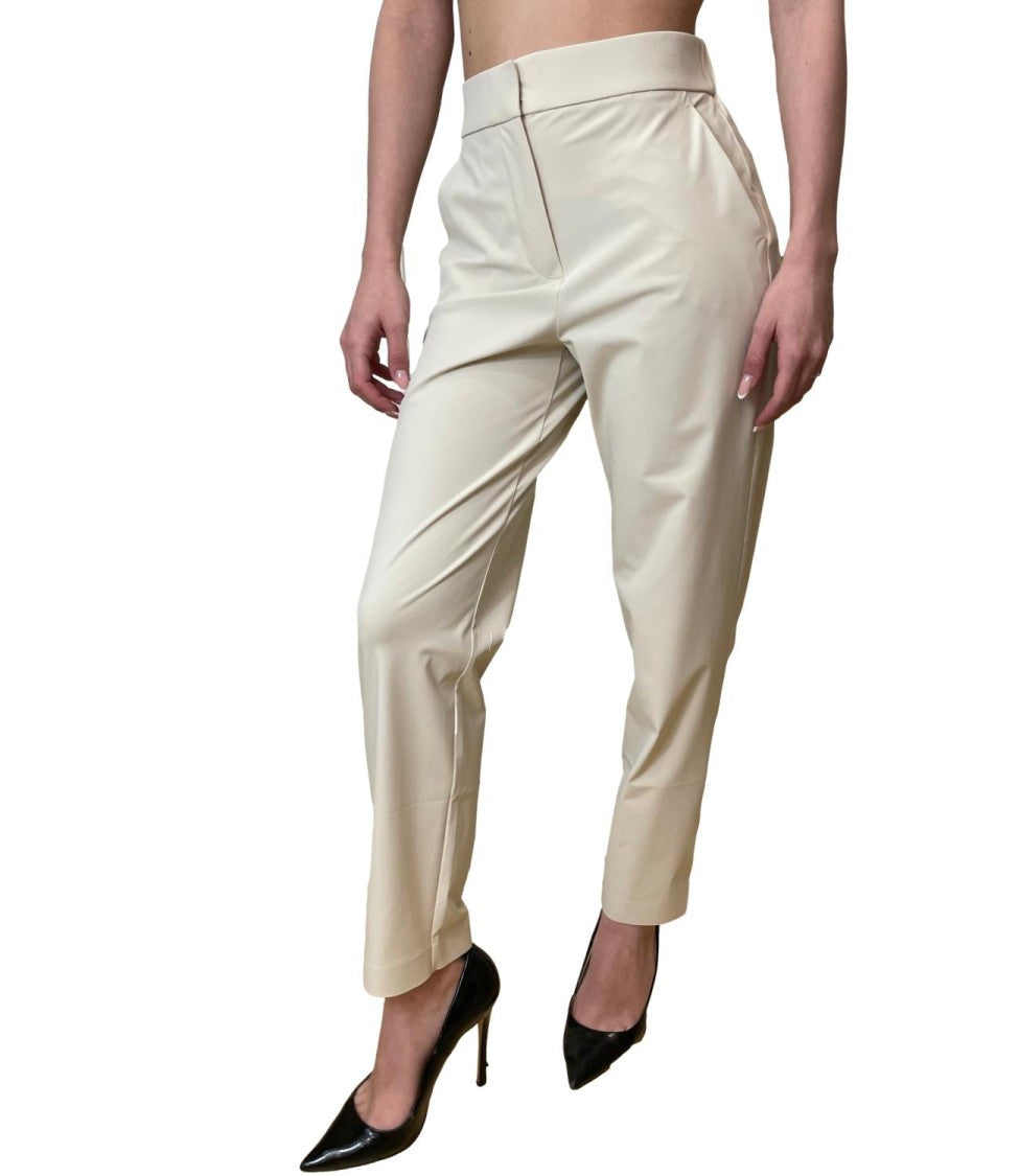 Max Mara Ivory White Mmlpaio Polyamide Trousers