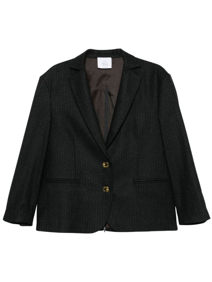 Le Sully Studio Anthracite Grey Pinstripe Lisa Blazer