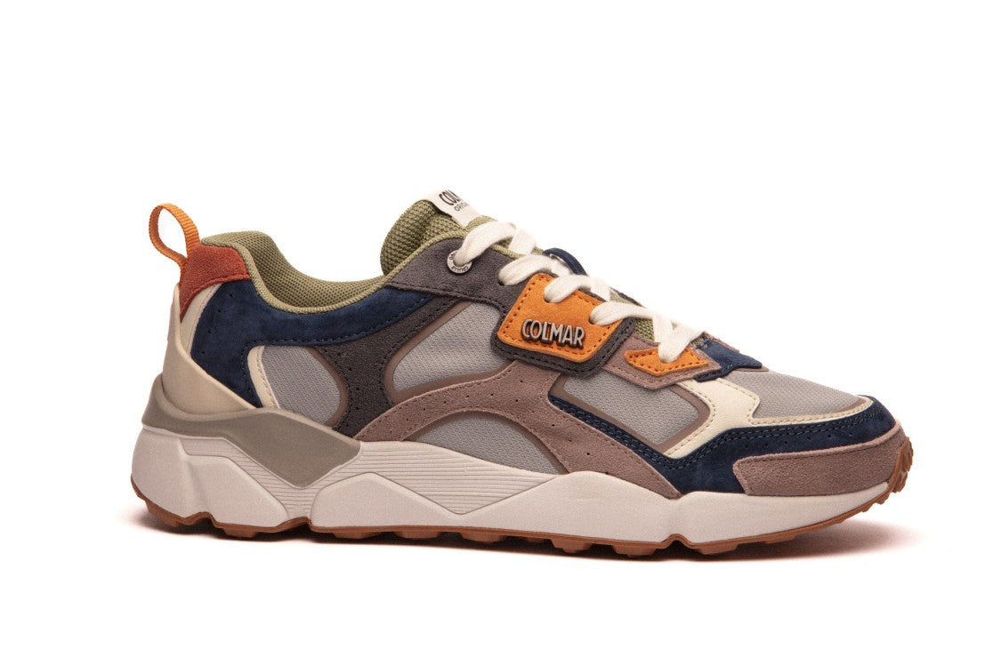 Colmar Originals Lightweight Grey Sneakers With Suede Accents