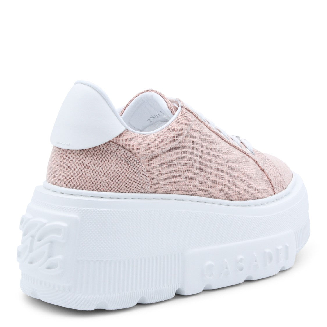 Casadei Textured Pink Nexus Solar Eclipse Sneakers With Rhinestone Detail