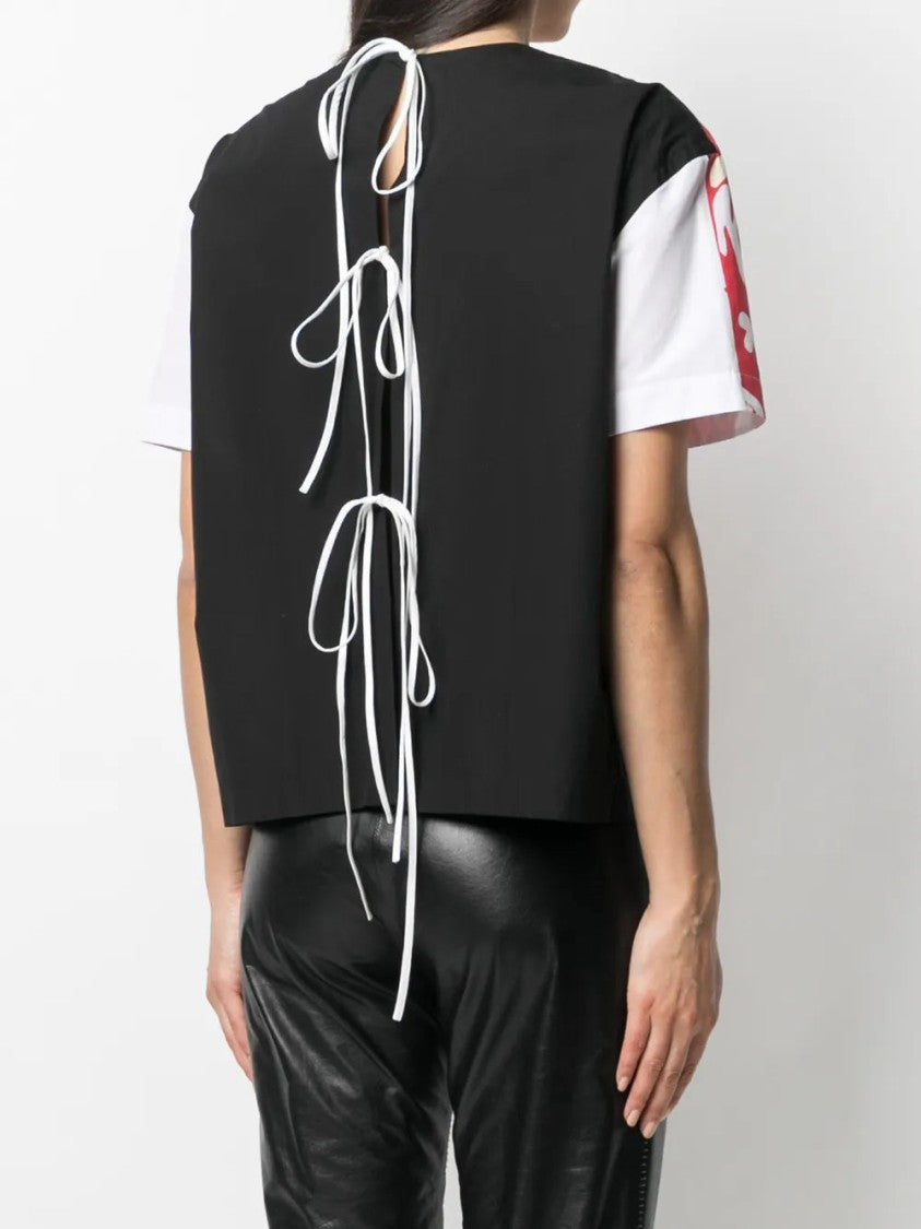 Marni Graphic Print Short Sleeve Blouse