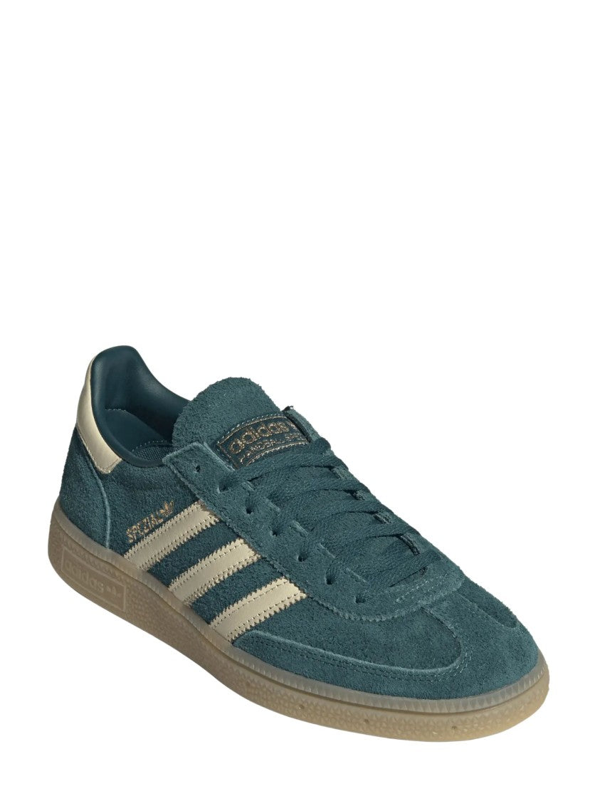 Adidas Low-Top Sneaker With Textured Suede Upper And Gold Accents