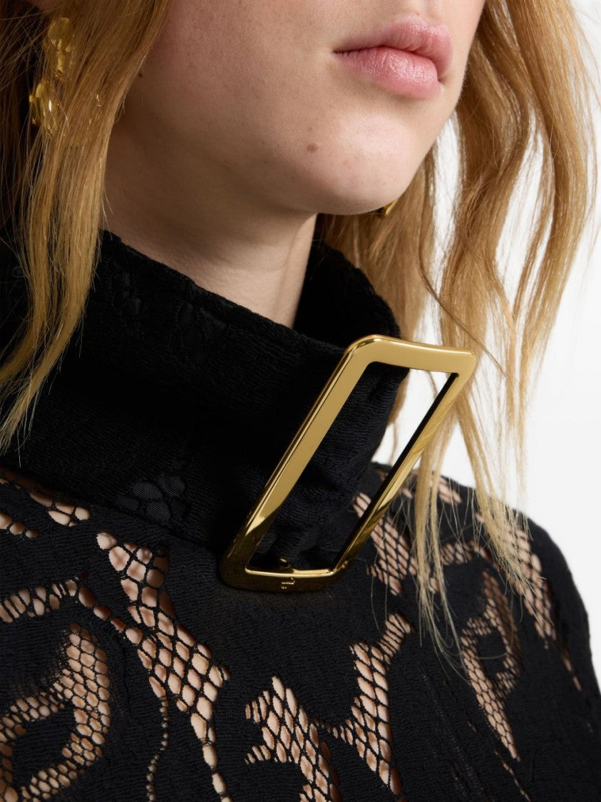 Patou Floral Lace Overlay Mini Dress