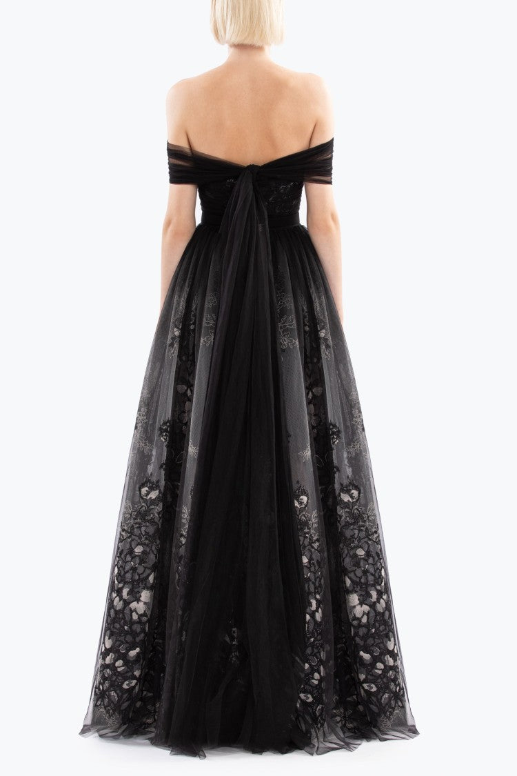 Saiid Kobeisy Tulle Gathered Dress