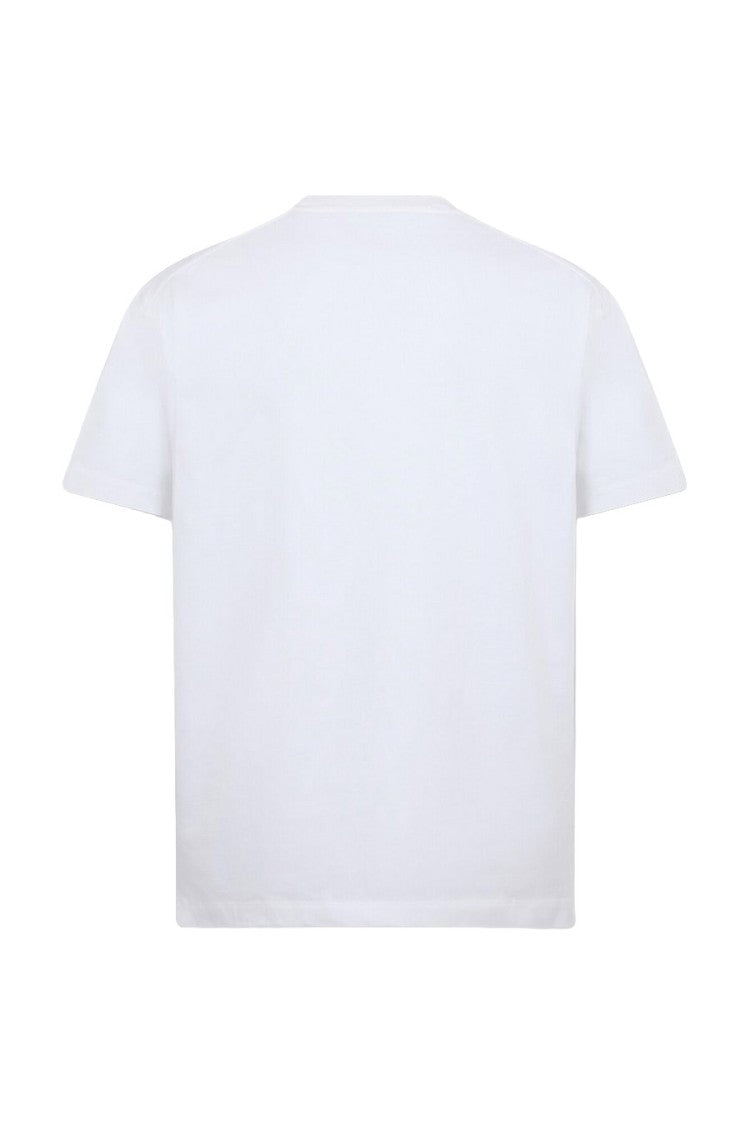 Dsquared2 White Cotton Graphic Print T-Shirt