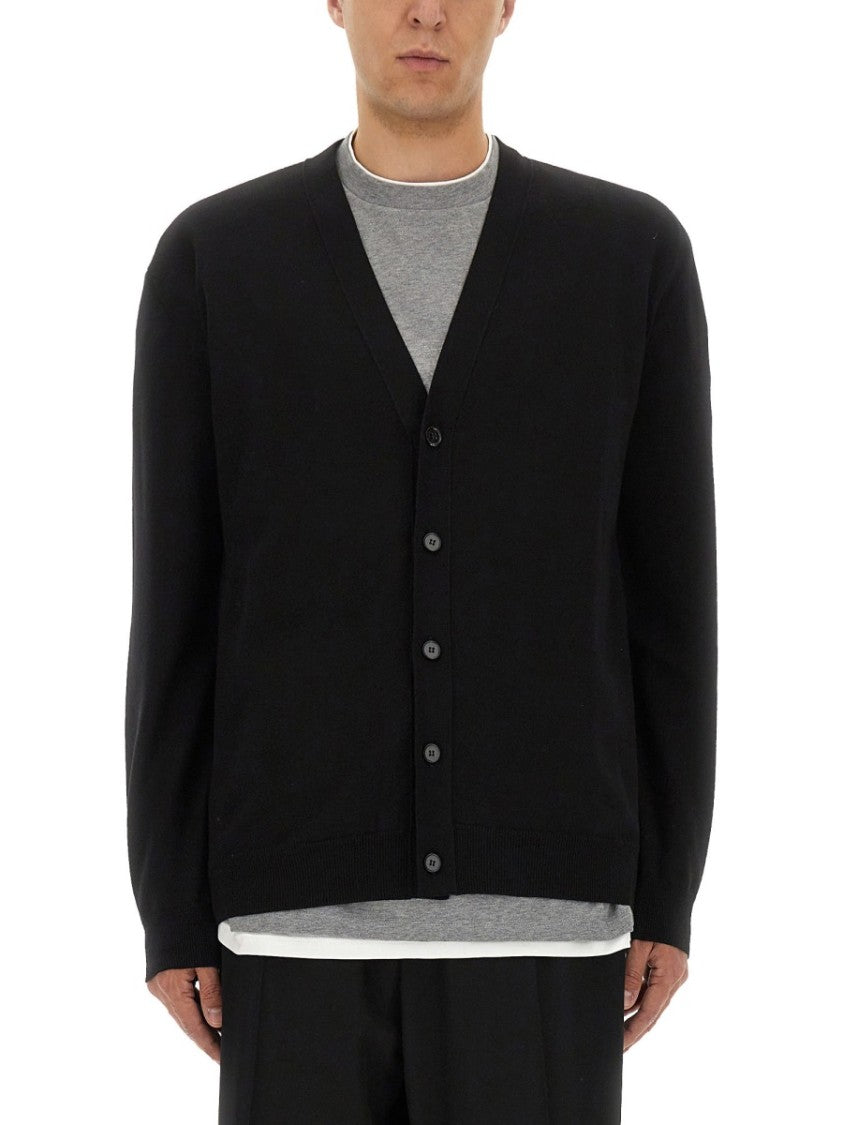 Jil Sander Classic V-Neck Merino Wool Cardigan