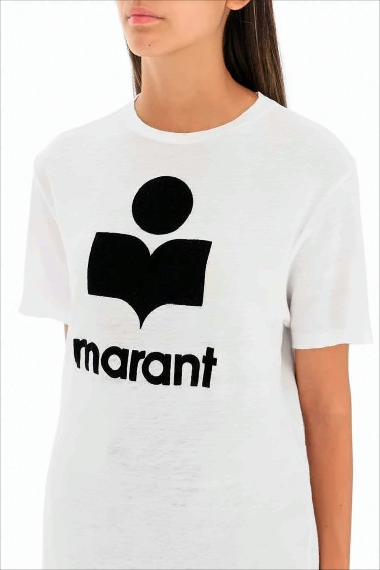 Isabel Marant Short-Sleeved Crew Neck T-Shirt With Graphic Logo