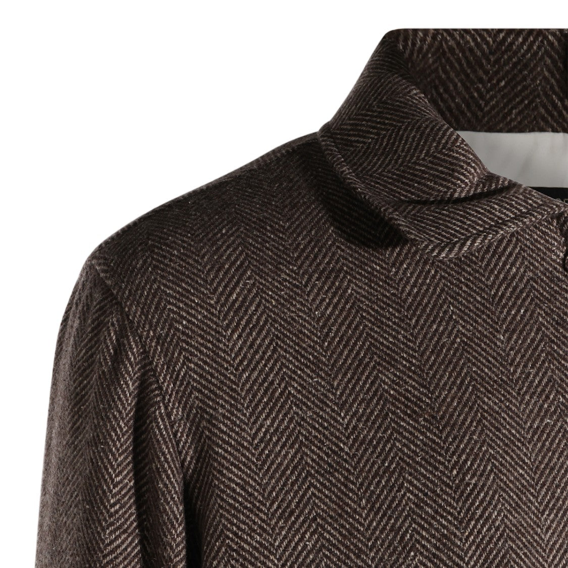 Montecore Brown Herringbone Vintage Collar Jacket