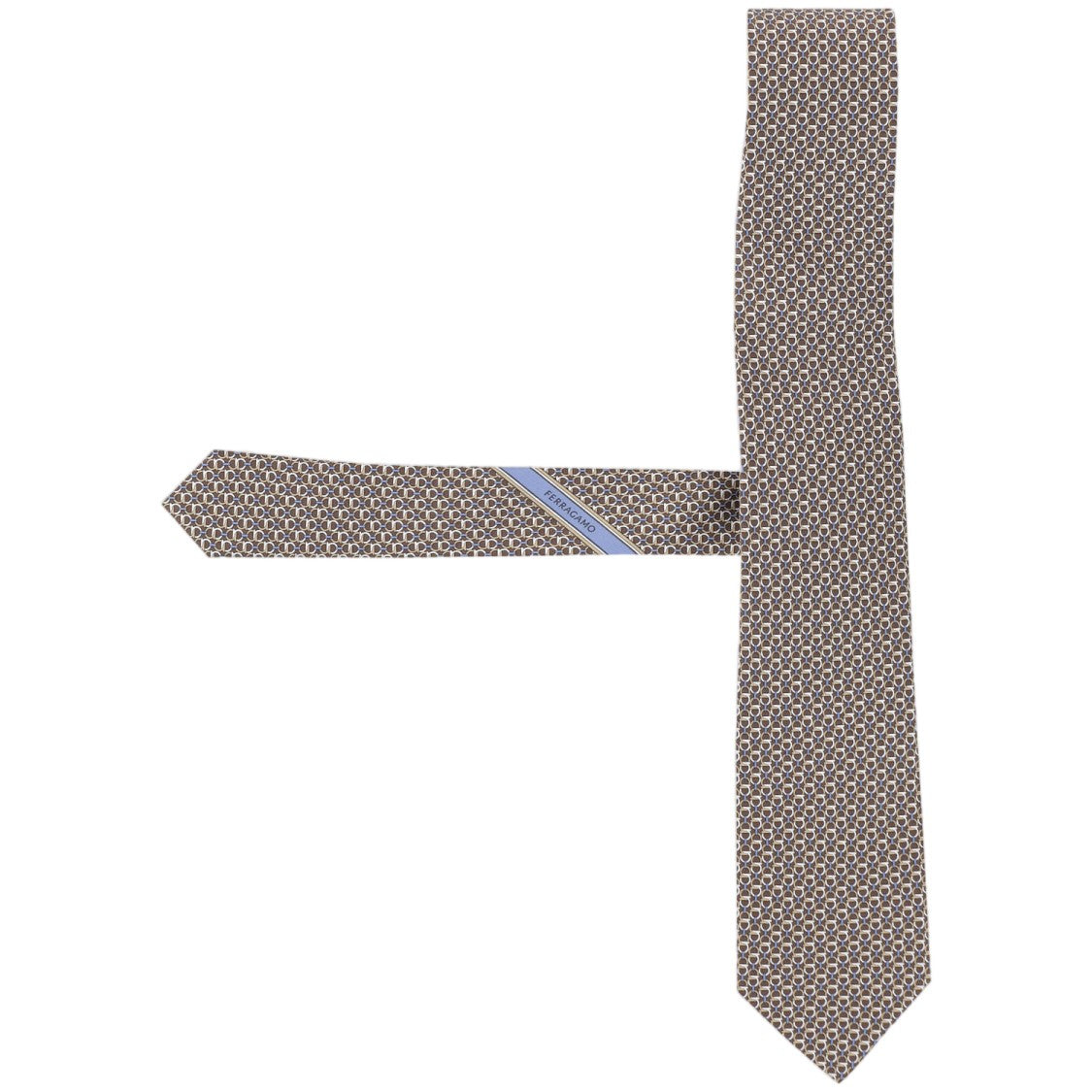 Salvatore Ferragamo Intricate Patterned Silk Tie With Logo Detail