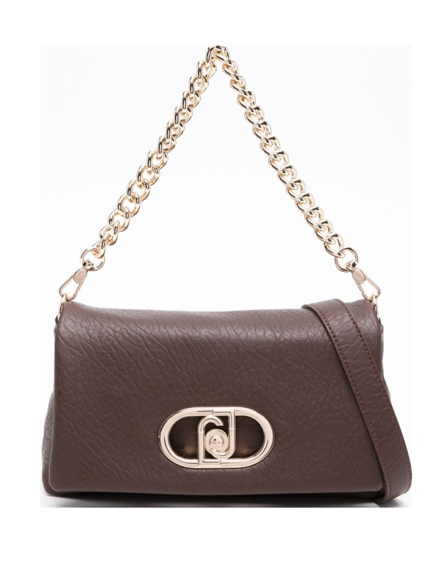 Liu Jo Textured Dark Brown Shoulder Bag