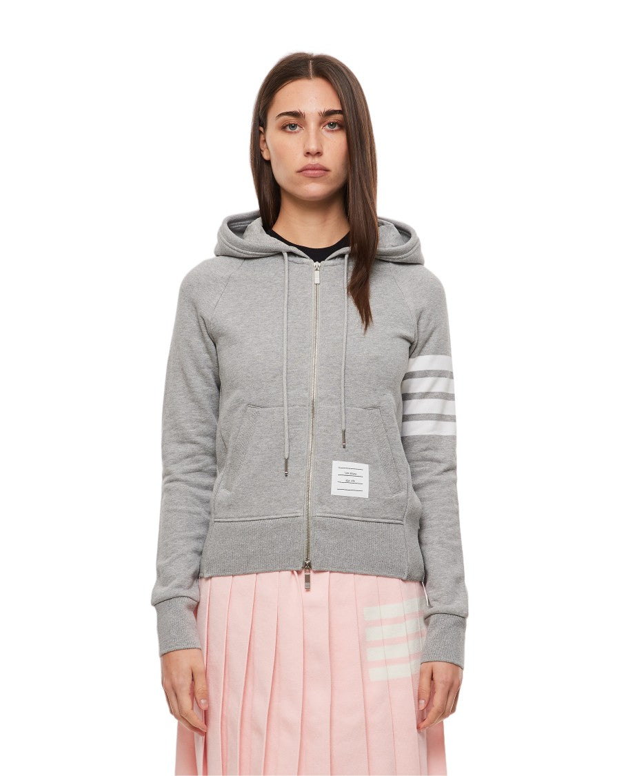 Thom Browne Light Grey Classic Loopback 4-Bar Hoodie