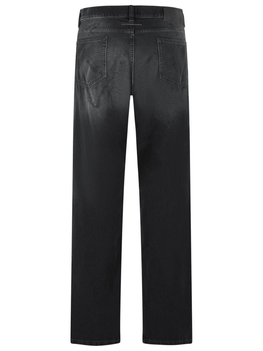 Mm6 By Maison Margiela Black Cotton Jeans